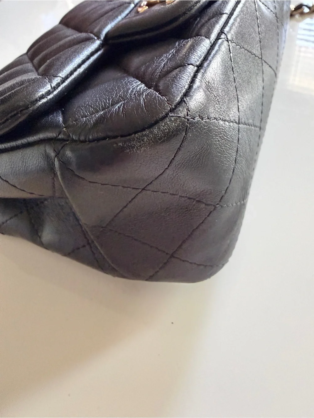 CHANEL Mini Square Classic Flap Bag Black